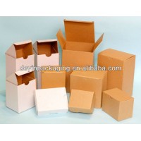 brown and white corrugated paper box