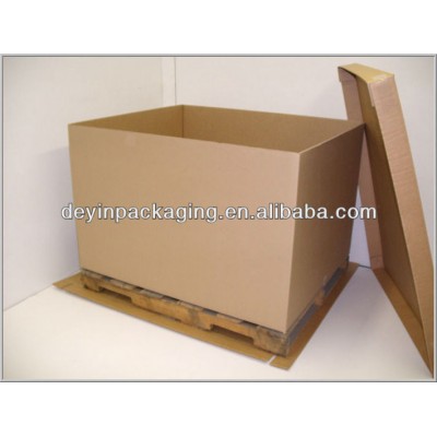 brown corrugated paper pallet box