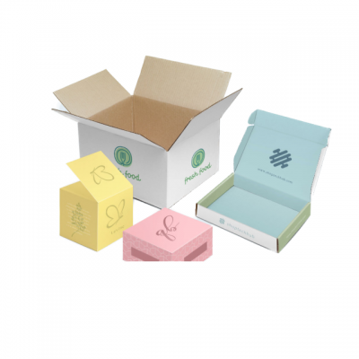 Custom Colored and Logo Carton Packaging Corrugated Box for mask